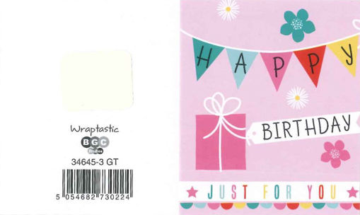 Picture of HAPPY BIRTHDAY BANNER GIFT TAG